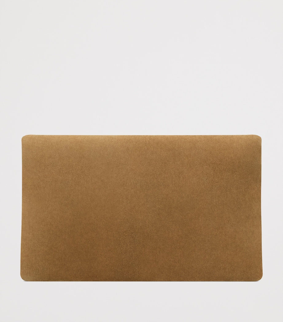 Saint Laurent Cassandre suede envelope pouch (British brand)
