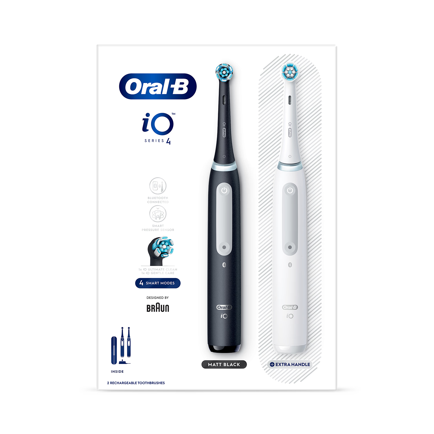 Oral-B iO 4 electric toothbrush Black & White Duo - British product