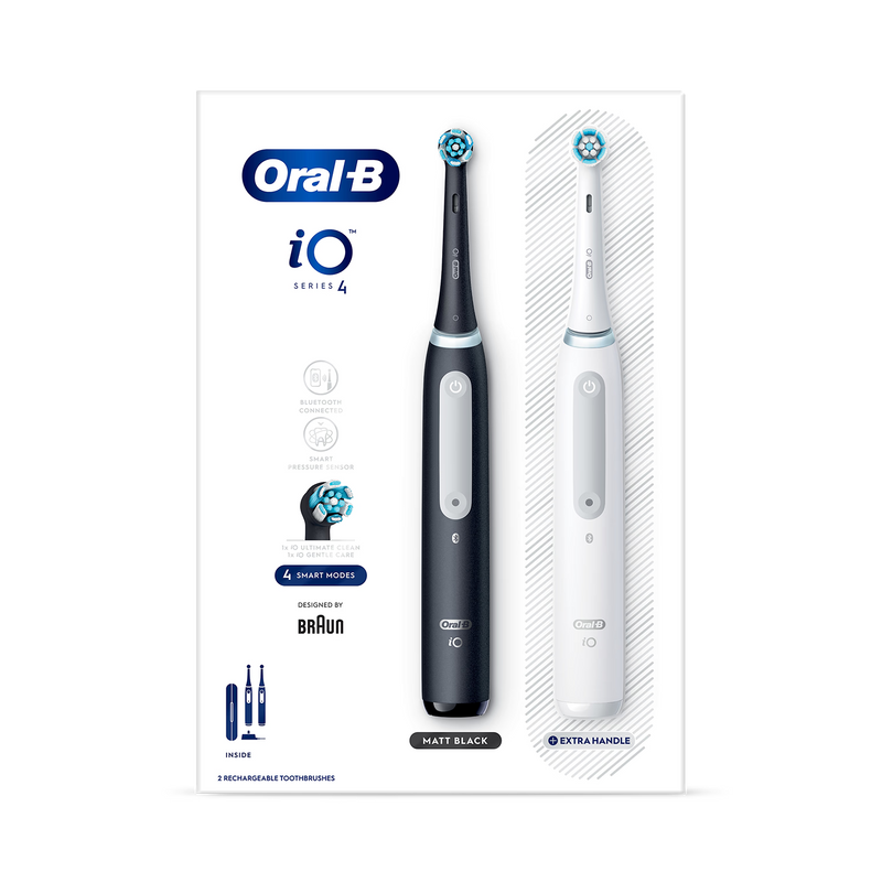 Oral-B iO 4 electric toothbrush Black & White Duo - British product