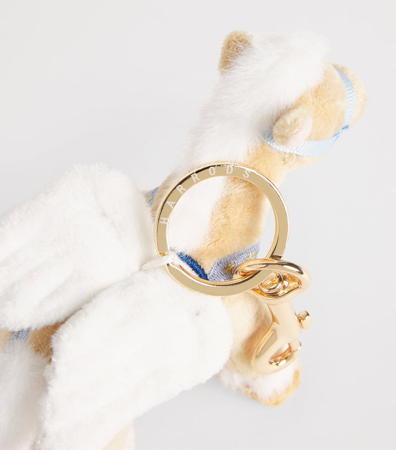 Harrods cuddly Pegasus fabric keyring, UK version
