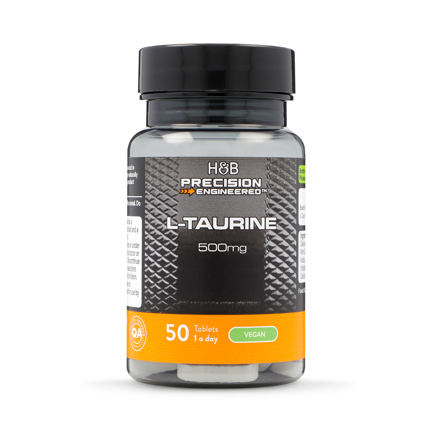 L-Taurine 500mg fitness supplement tablets 50ct (British brand)