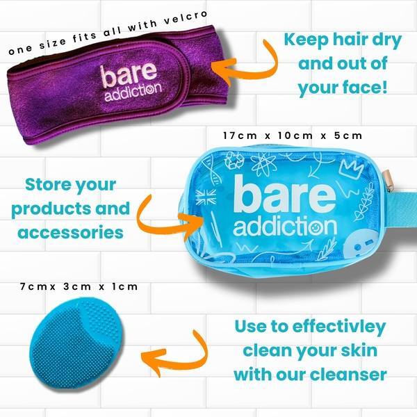 Bare Addiction My First skincare gift set, imported from the UK
