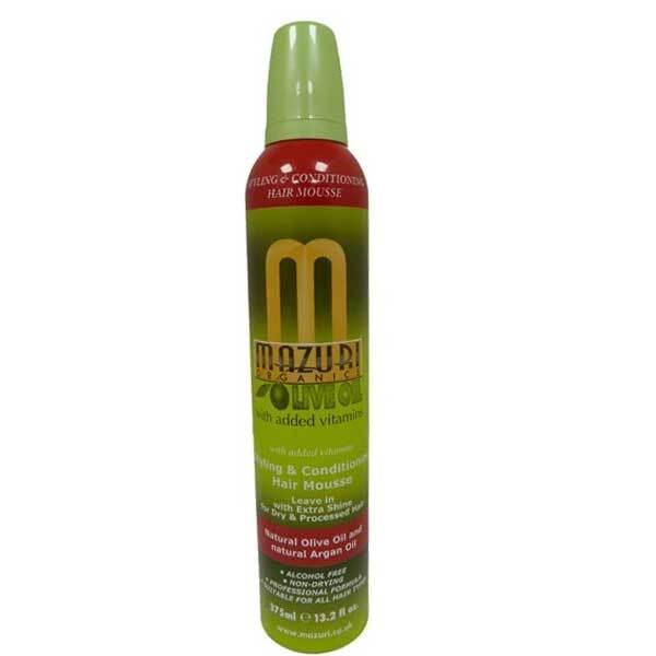 Mazuri olive oil styling and conditioning hair mousse - British product