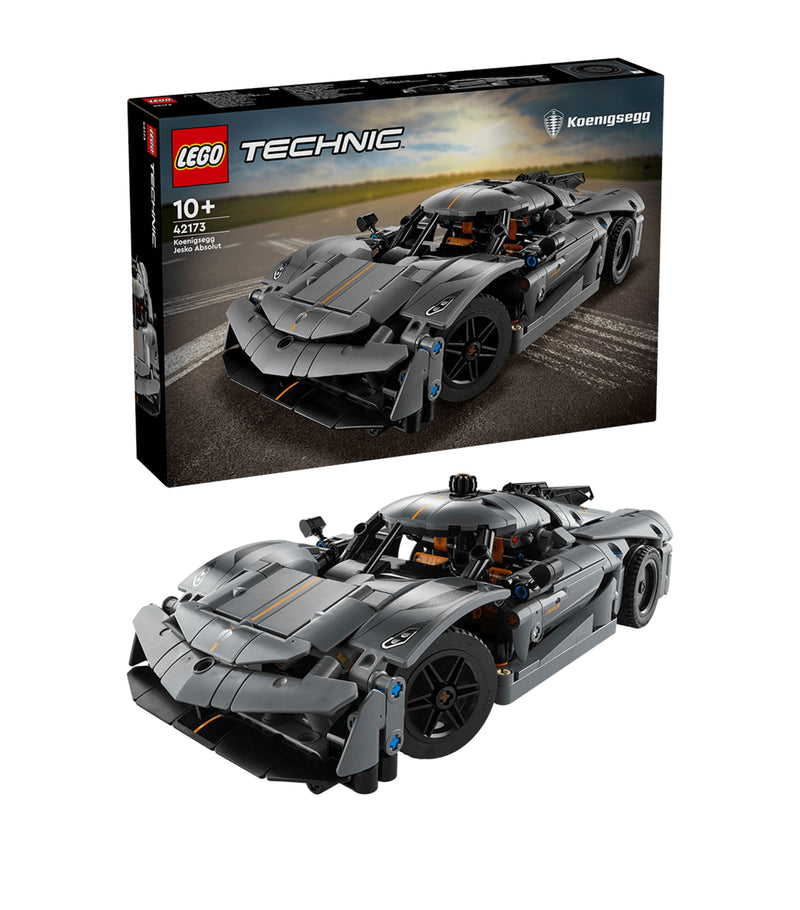 LEGO Technic Koenigsegg Jesko Absolut grey hypercar model, UK version