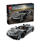 LEGO Technic Koenigsegg Jesko Absolut grey hypercar model, UK version