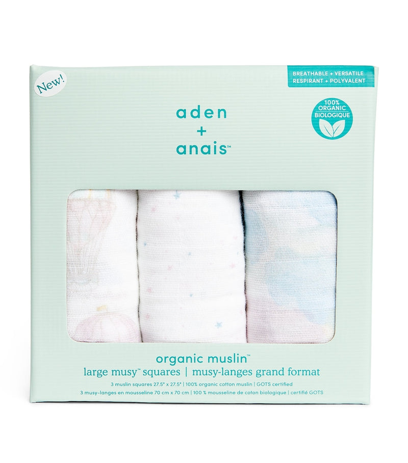 aden anais Above the Clouds musy squares pack of 3 - British product