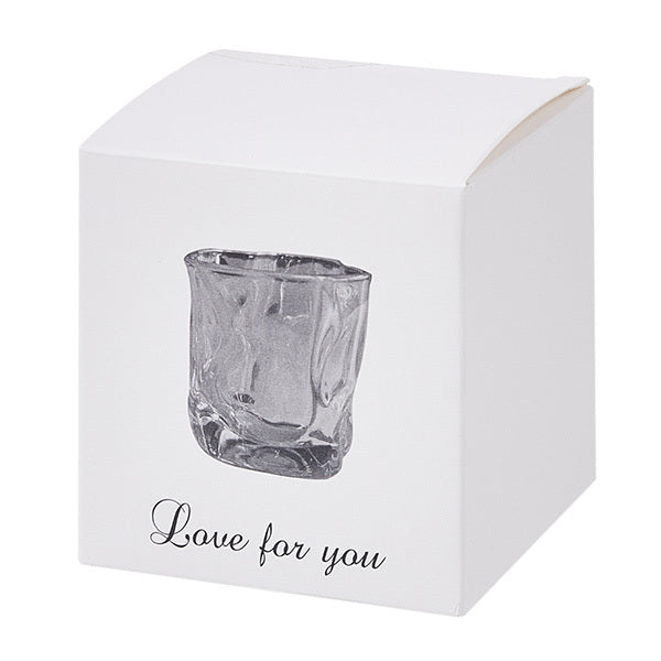 Livingandhome bluebell soy wax scented candle in twisted glass jar, UK version