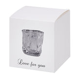 Livingandhome bluebell soy wax scented candle in twisted glass jar, UK version