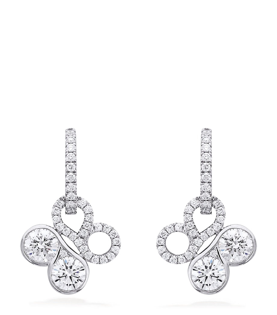 Boodles white gold diamond earrings, imported from the UK