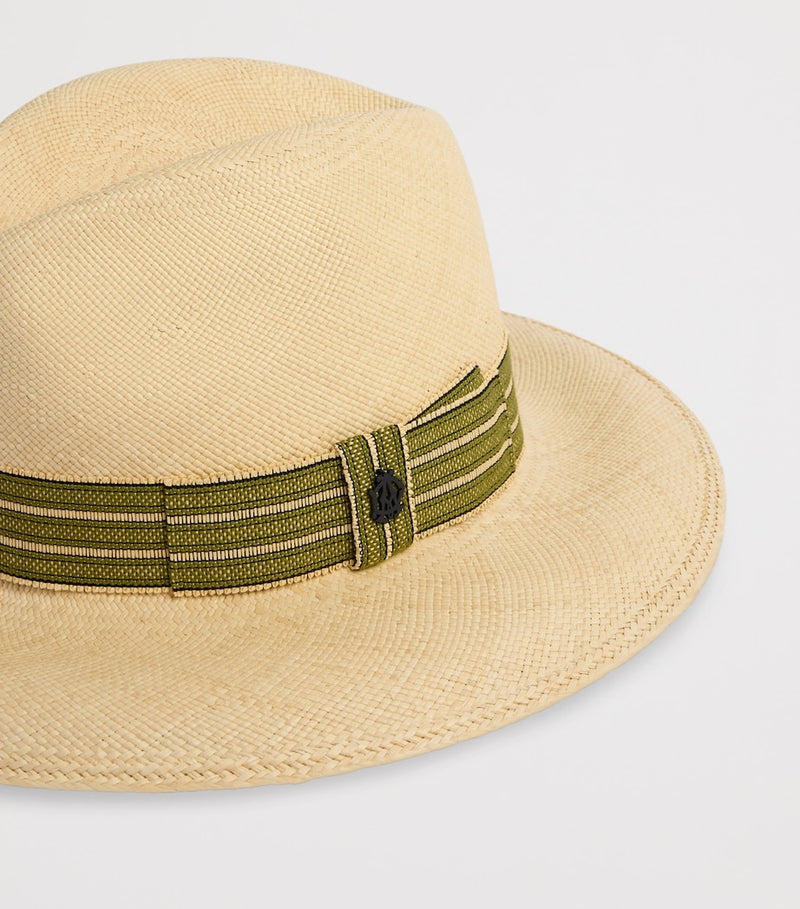 Dunhill woven straw trilby hat with wide brim, UK version