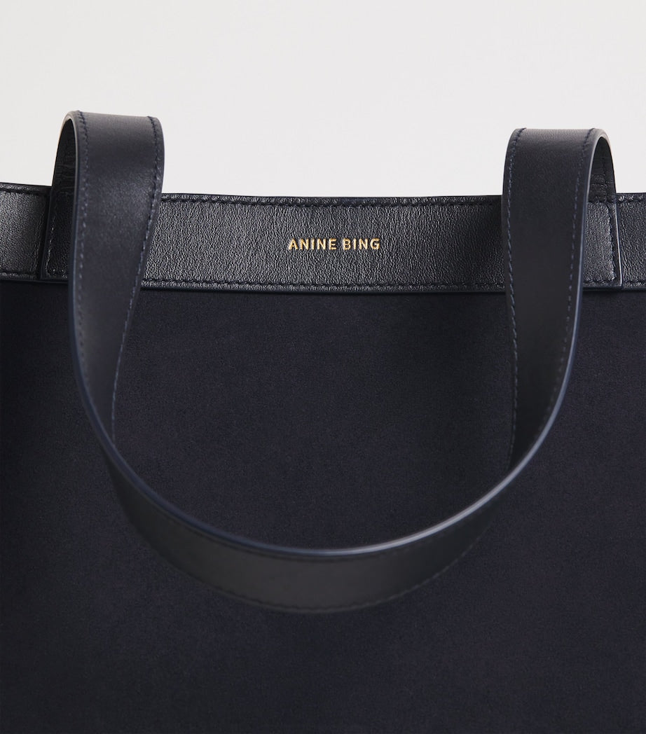 ANINE BING medium suede Rio tote bag with leather accents, UK version