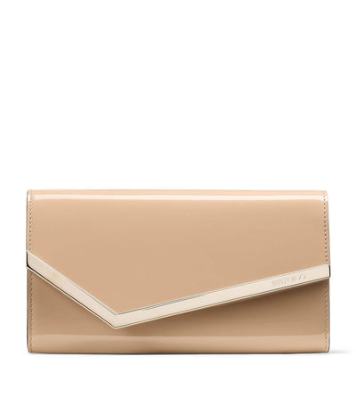 Harrods Jimmy Choo Patent Leather Emmie Clutch Bag- Buy online at McGrocer