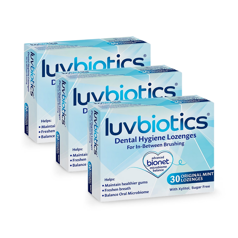 Luvbiotics probiotic dental lozenges 3-pack (British brand)