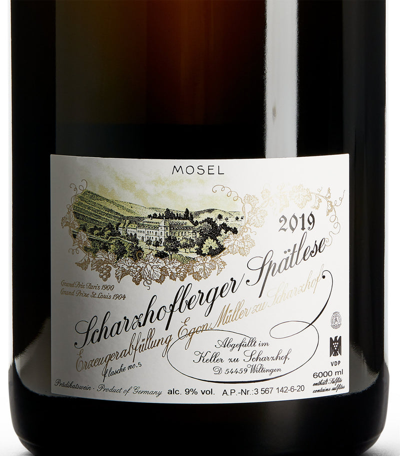Egon Muller Scharzhofberger Spätlese 2019 Riesling wine 6L - British product