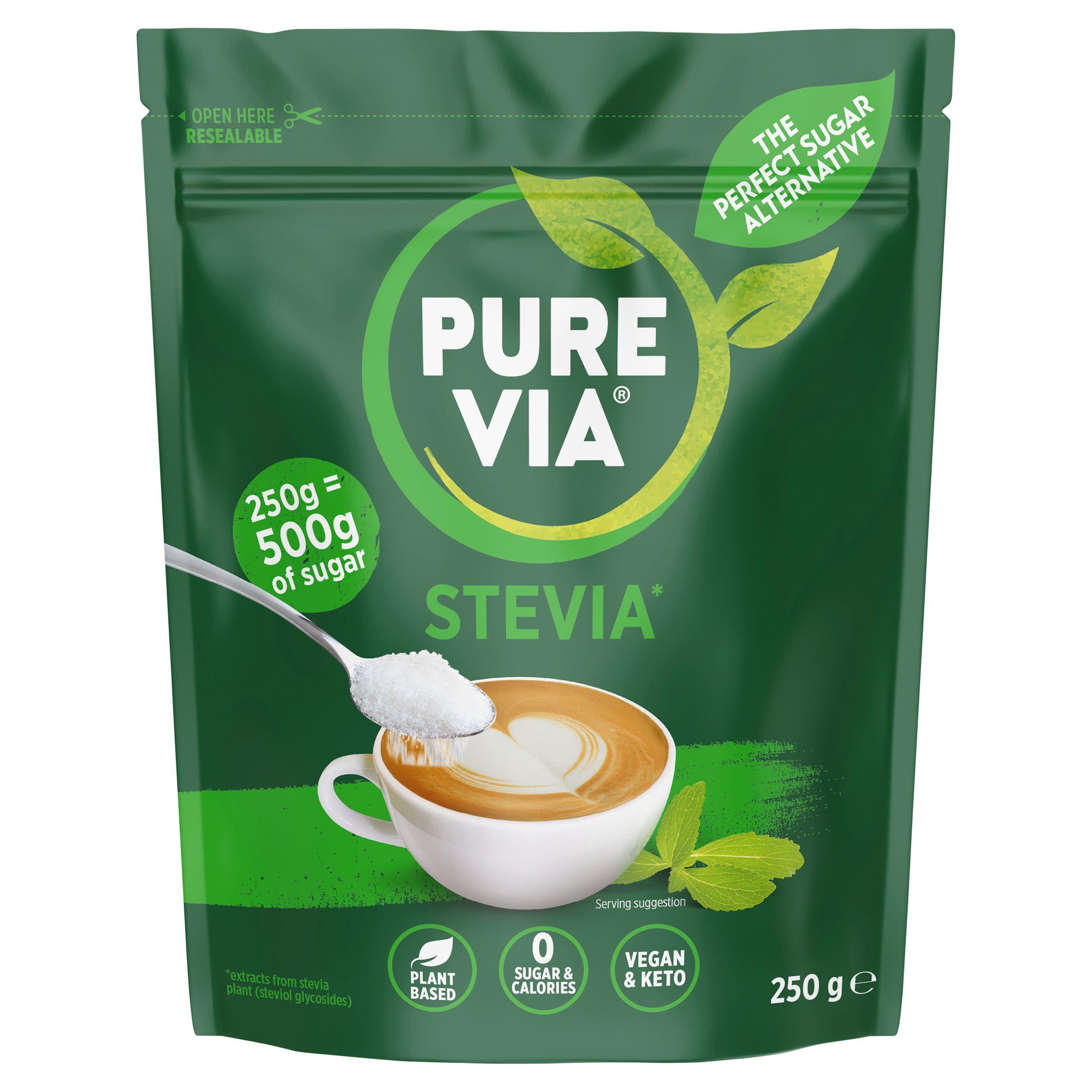 Pure Via Stevia Zero Calories Granulated Sweetener 250g GOODS Sainsburys   