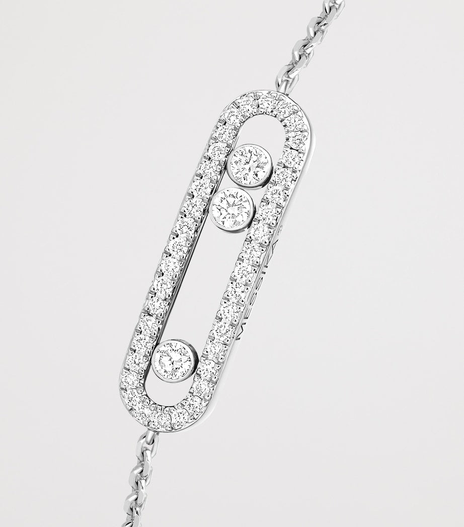 Messika Baby Move Classique white gold diamond bracelet 0.29ct, imported from the UK