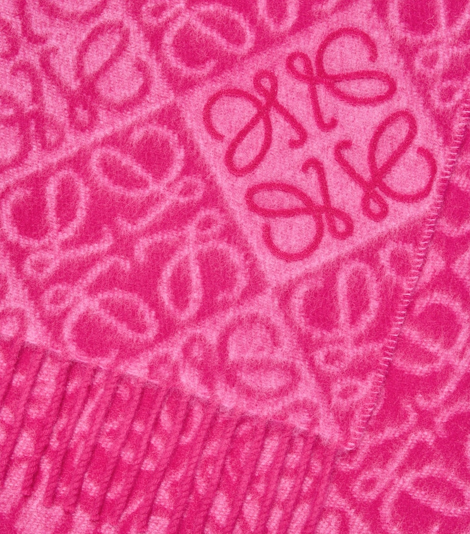 LOEWE Anagram wool-cashmere scarf 180cm, imported from the UK
