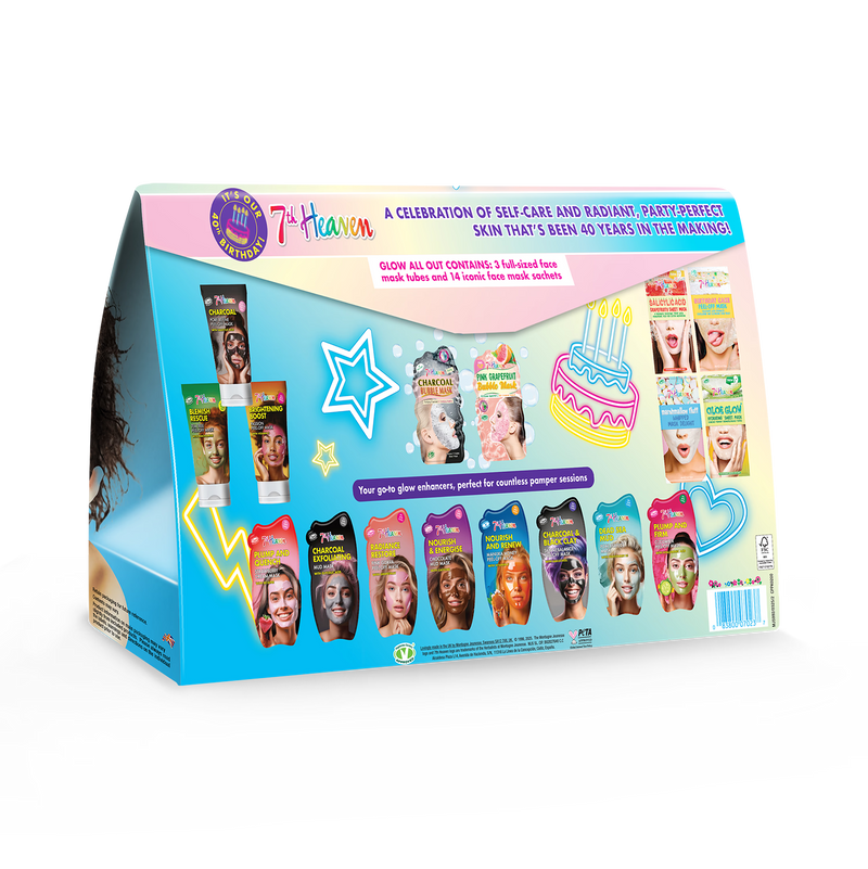 7th Heaven face mask gift set Glow All Out, imported from the UK