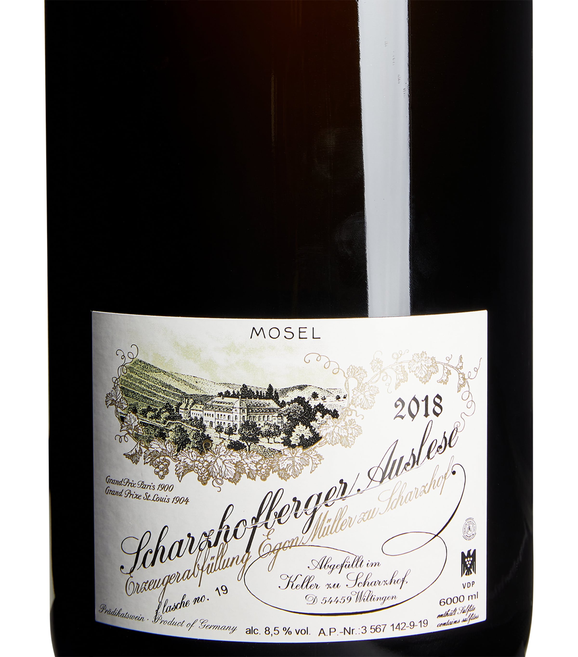 Egon Muller Riesling Auslese 2018 dessert wine 6L - British product