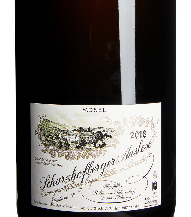 Egon Muller Riesling Auslese 2018 dessert wine 6L - British product