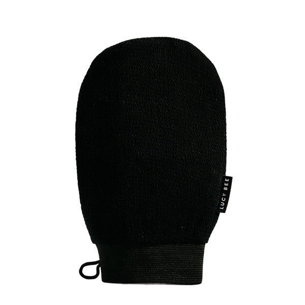 Lucy Bee exfoliating mitt body buffing glove, imported from the UK