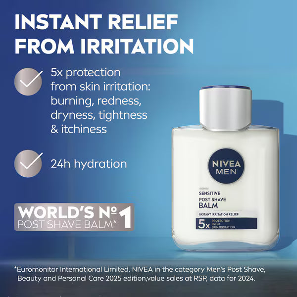 NIVEA MEN Sensitive Post Shave Balm 100ml, imported from the UK