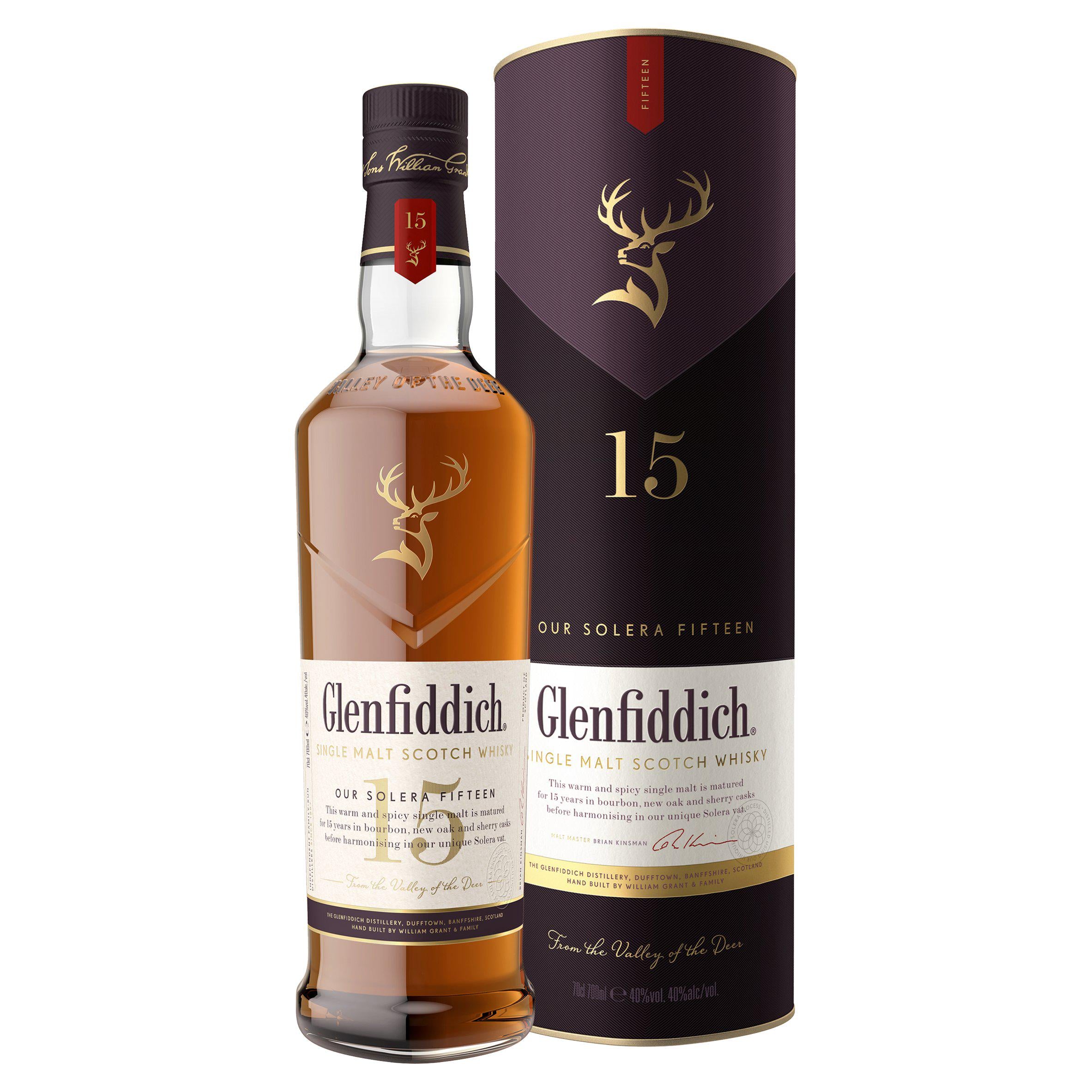 Glenfiddich 15 Year Old Single Malt Scotch Whisky 70cl All spirits & liqueurs Sainsburys   