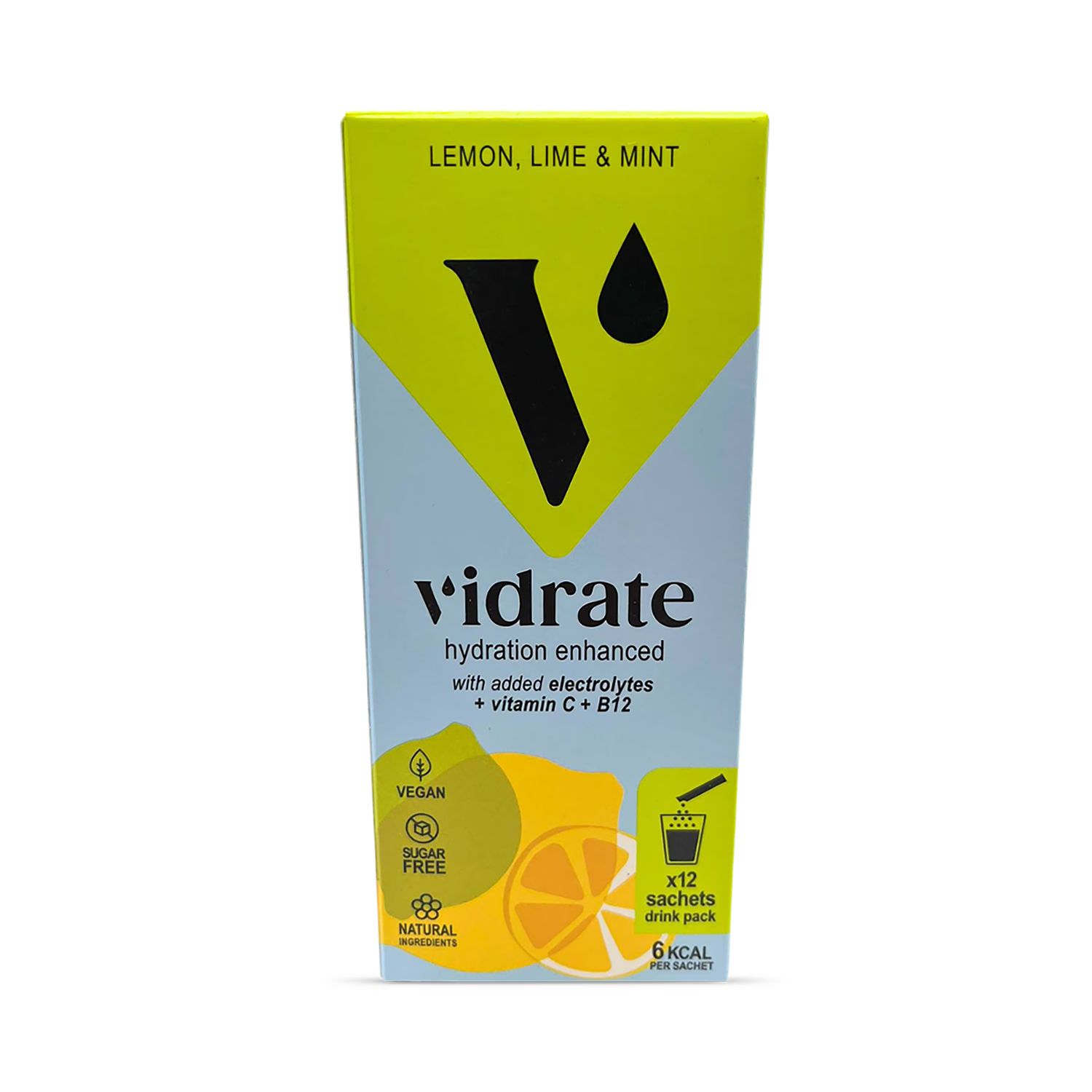 Vidrate Lemon Lime & Mint hydration sachets 12 pack (British brand)