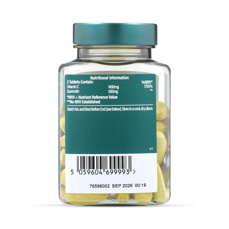 Holland & Barrett Quercetin Vitamin C tablets 60, UK version
