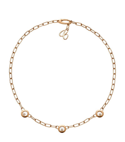 Harrods Chopard Happy Diamonds Icons Rose Gold Diamond Necklace- Buy online at McGrocer