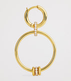 Spinelli Kilcollin Asha hoop earrings 18K yellow gold diamond, imported from the UK