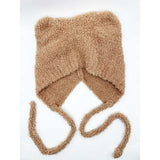 SVNX bear ear beanie in beige, imported from the UK