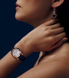 Chopard Happy Hearts earrings rose gold onyx diamond, imported from the UK