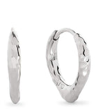 Monica Vinader sterling silver Siren tapered huggie earrings, imported from the UK