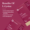 One Nutrition L-Lysine supplement 60 capsules, imported from the UK