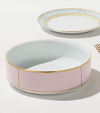 GINORI 1735 porcelain Colonna Diva Rosa salad bowl 24cm, UK version