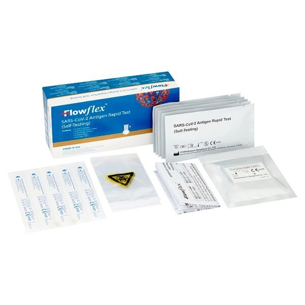 Flowflex Lateral Flow Test SARS-CoV-2 Antigen pack of 5 GOODS Superdrug   