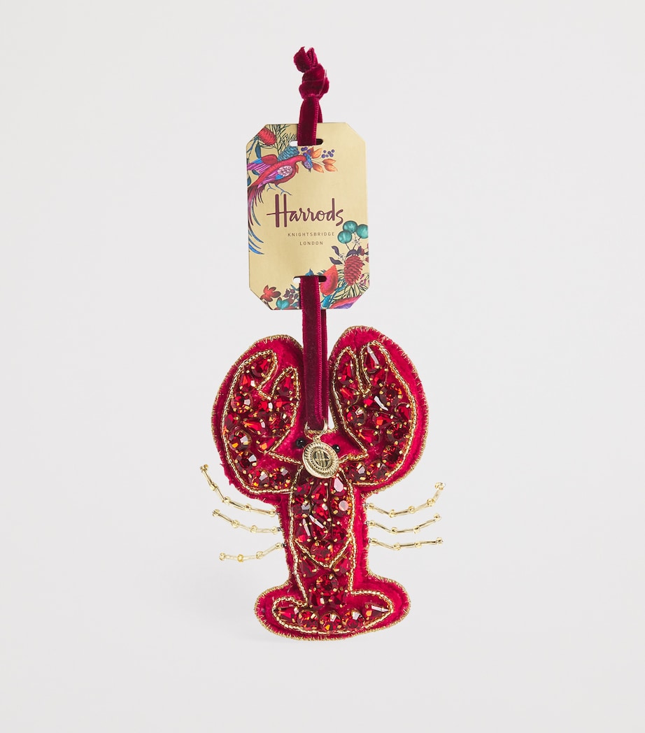 Harrods jewelled lobster tree decoration, imported from the UK