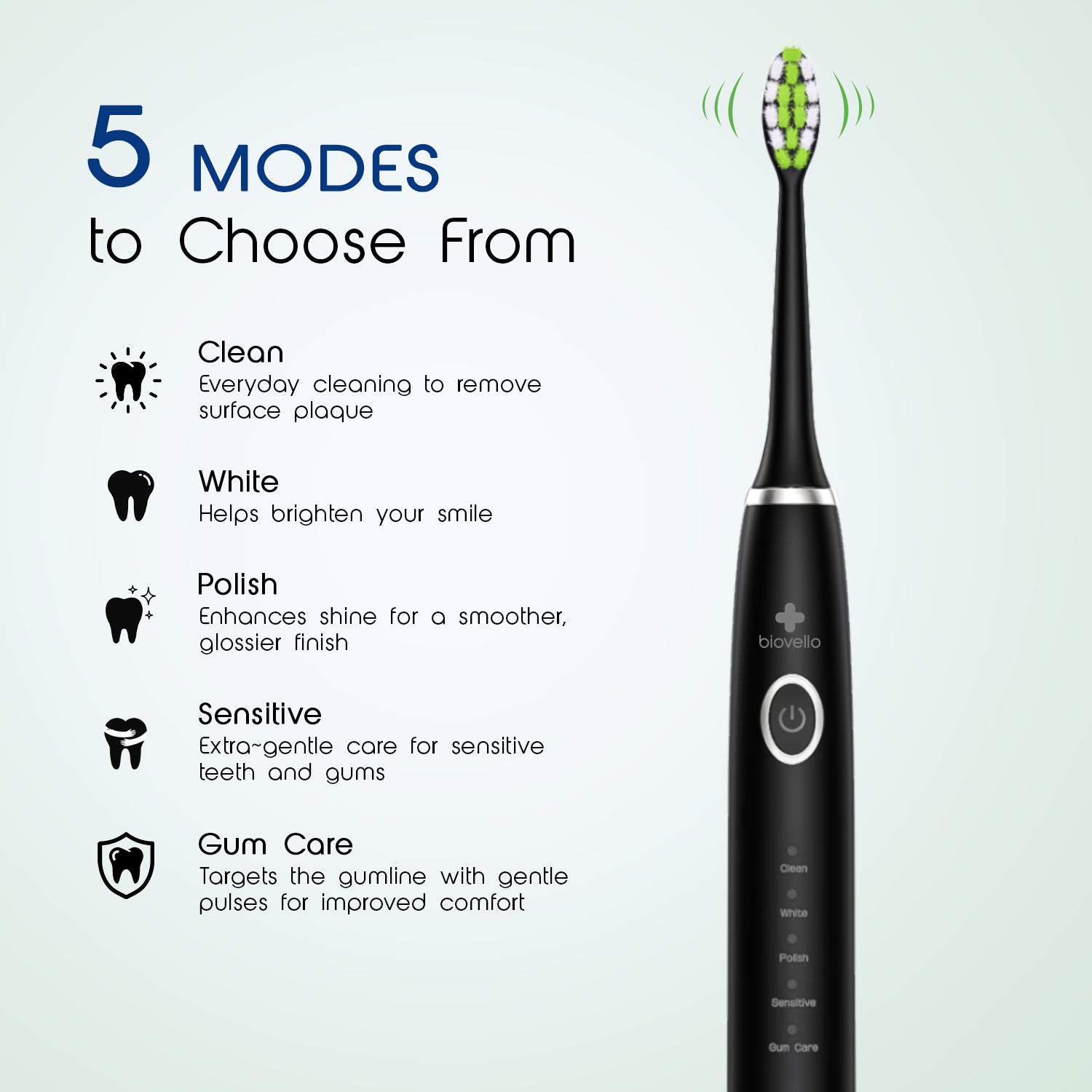 Biovello YS-500 electric toothbrush black, imported from the UK