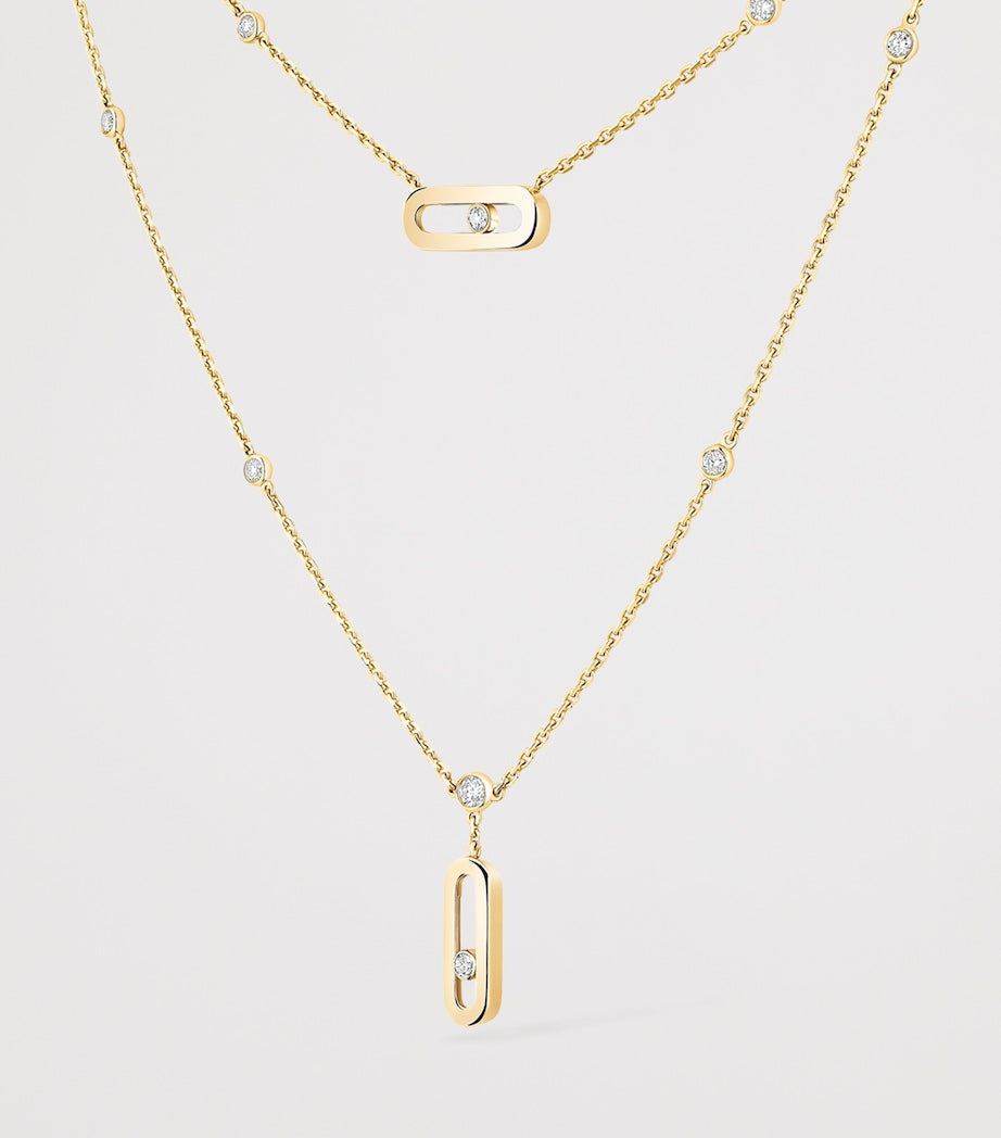 Messika Move Uno yellow gold diamond necklace 0.30ct, UK version