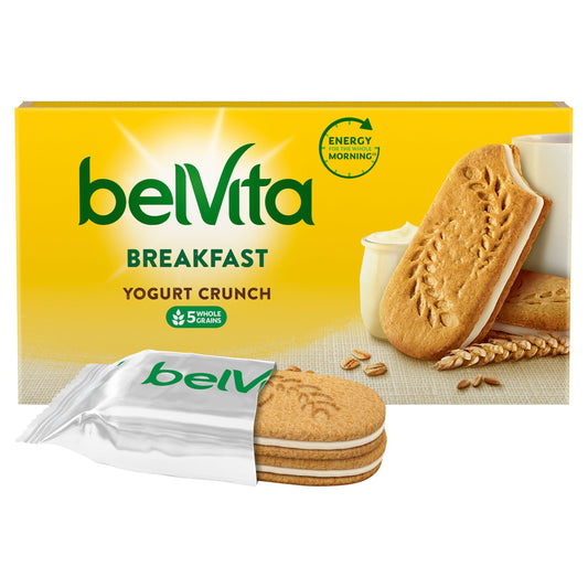 Belvita Breakfast Biscuits Yogurt Crunch Pack x5 253g cereal bars Sainsburys   