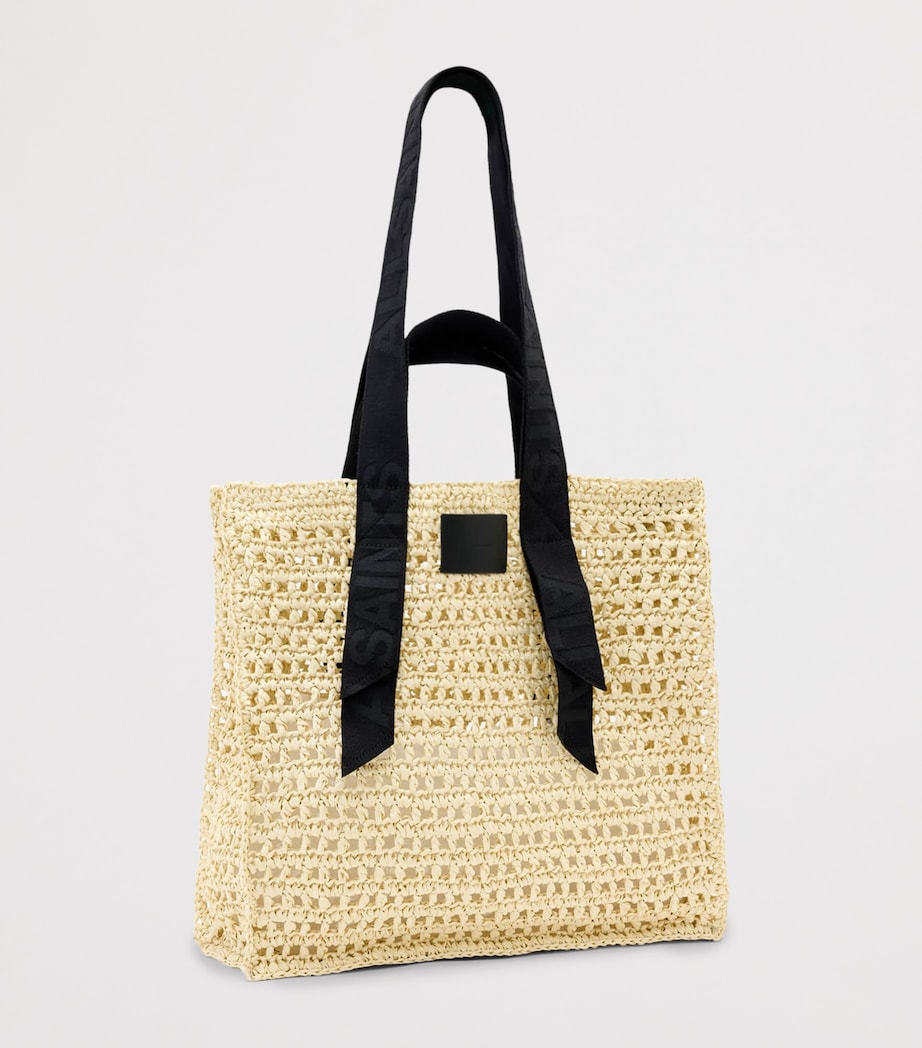 AllSaints Lullah straw paper mesh tote bag, UK version