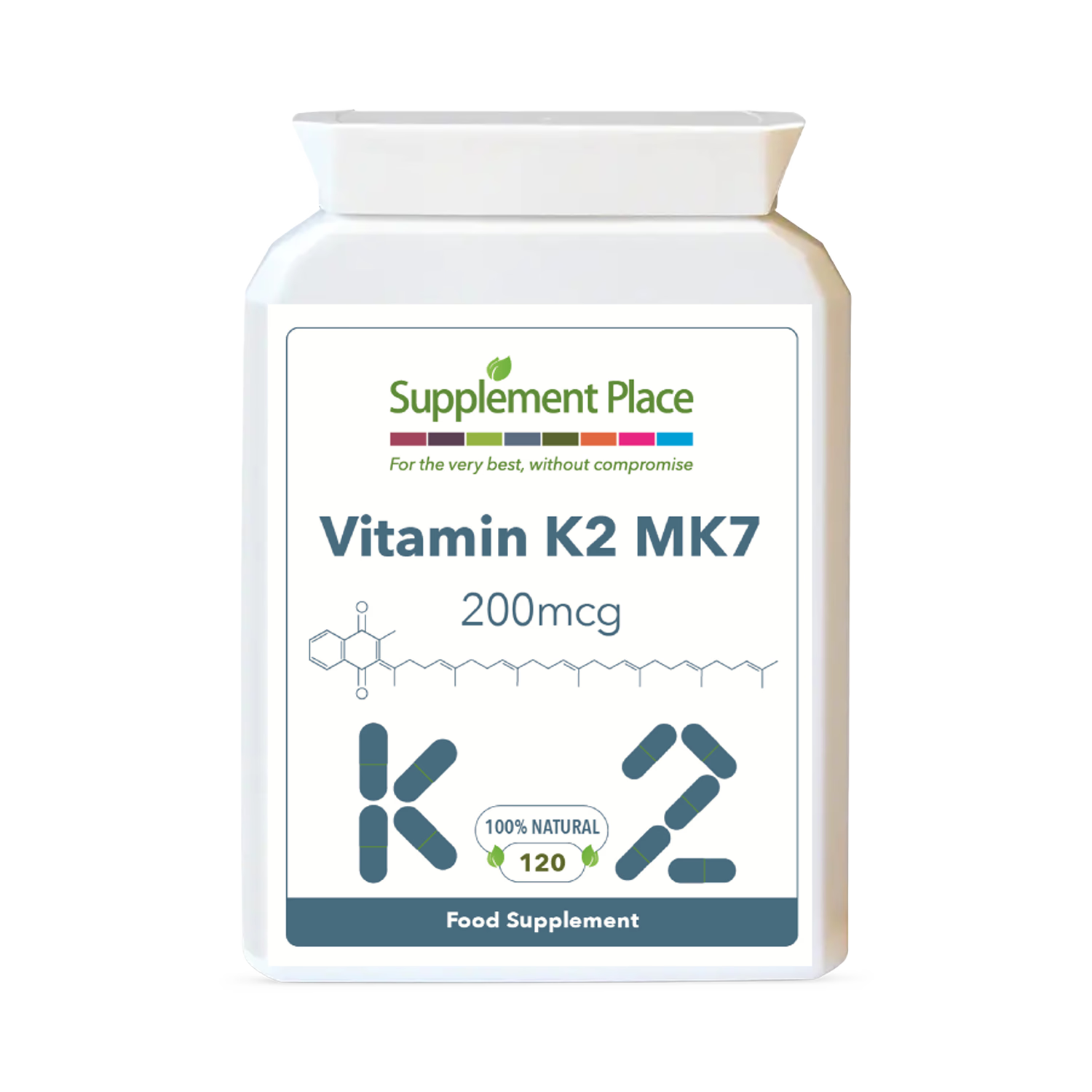 Supplement Place Vitamin K2 MK7 200mcg capsules, UK version