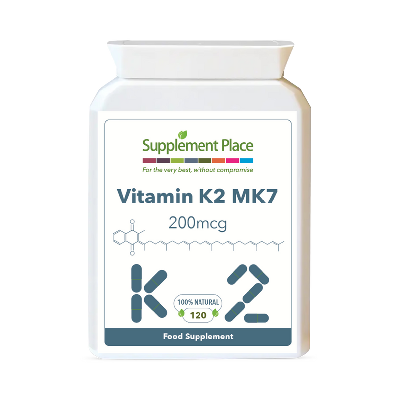 Supplement Place Vitamin K2 MK7 200mcg capsules, UK version