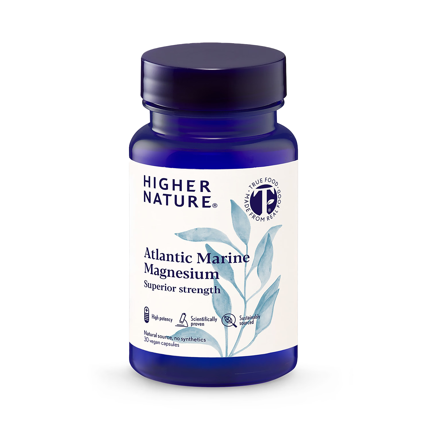 Higher Nature Atlantic Marine Magnesium 300mg high strength 30 vegan capsules - British product
