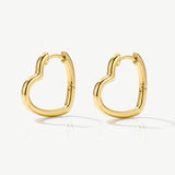 MUCHV gold heart hoop earrings small 1.3cm, UK version