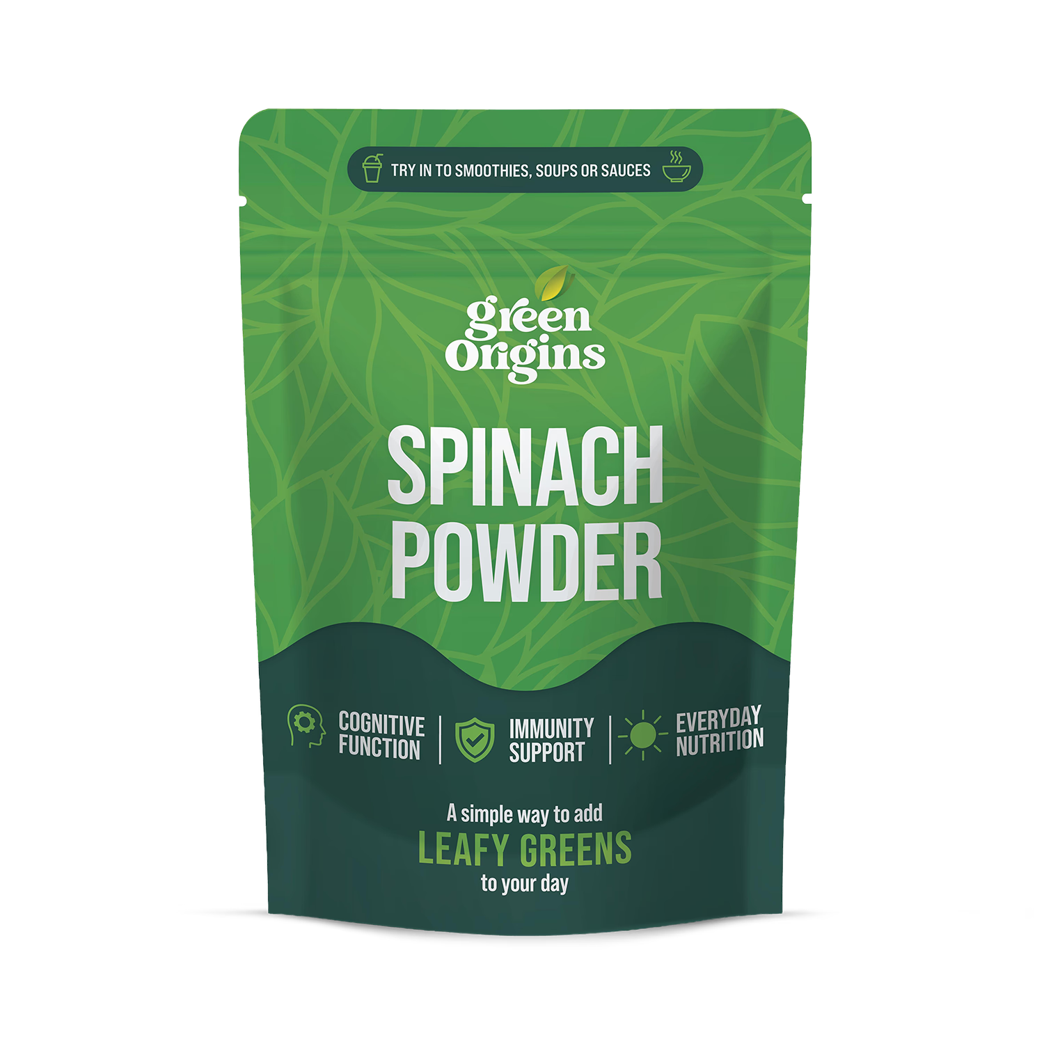 Green Origins Spinach Powder 200g superfood supplement (British brand)