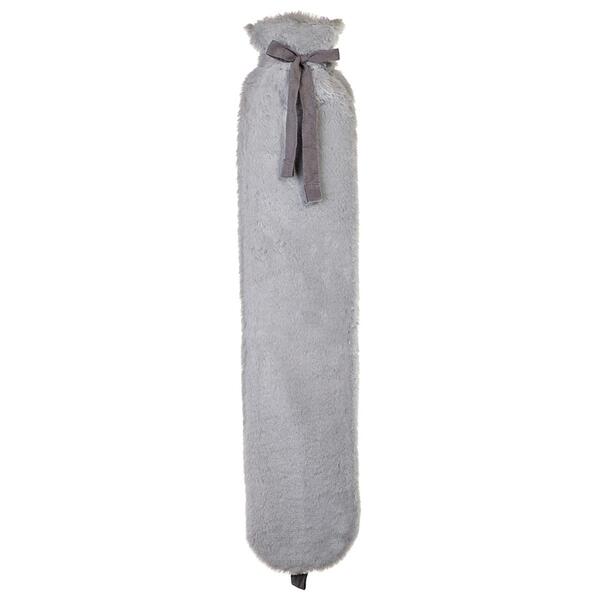Aroma Home long hot water bottle grey faux fur (British brand)