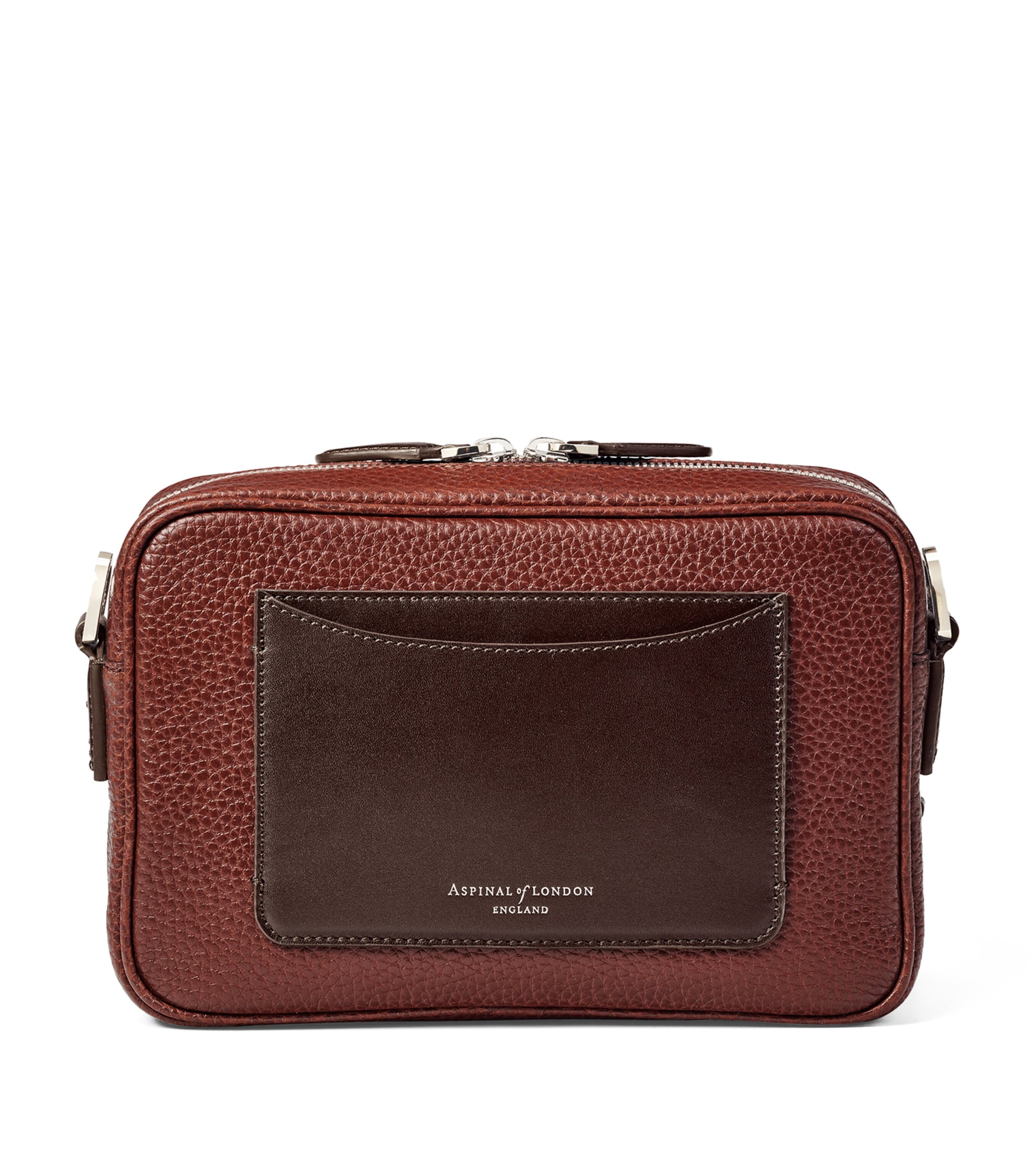 Aspinal of London pebbled leather messenger bag, UK version