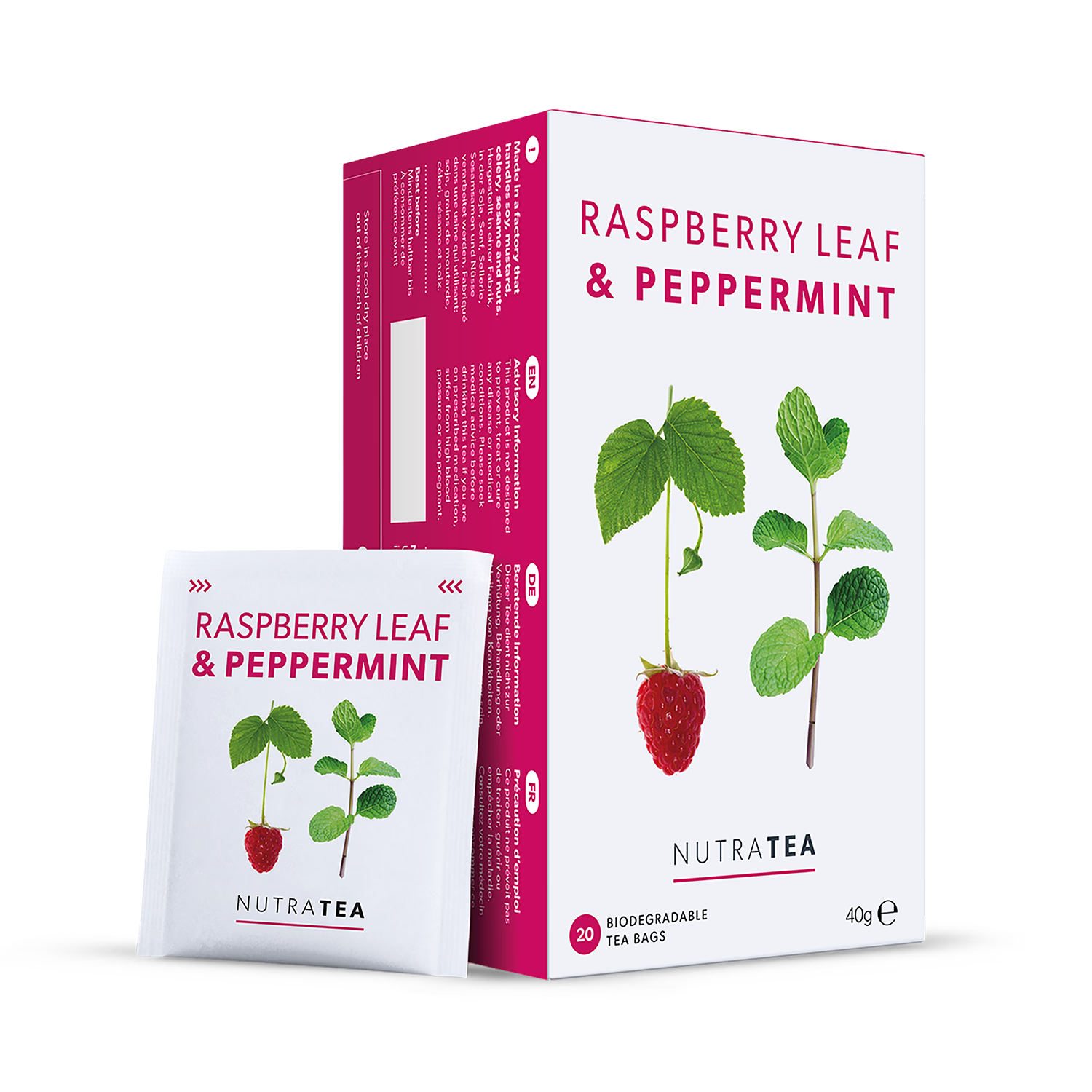 Raspberry Leaf & Peppermint herbal tea 20 tea bags - British product
